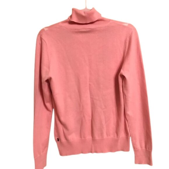 Polo Jeans Ralph Lauren Argyle Turtleneck Sweater Pink /Black Diamond Size Large - Picture 4 of 7